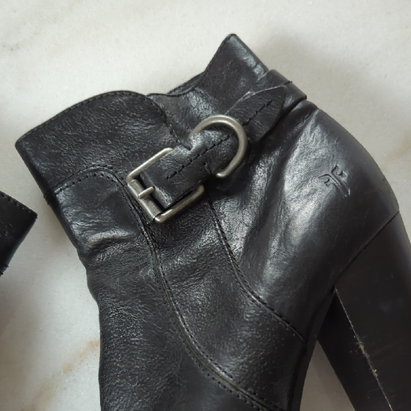 Frye Black Leather Boots Size 7.5 - Picture 3 of 14